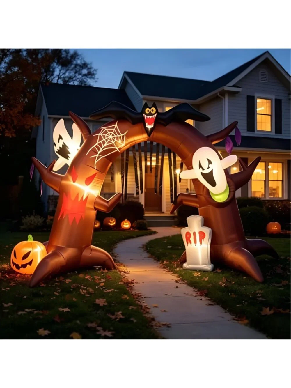 9FT Gaint Halloween Inflatable Outdoor Decorations Halloween Gateway Arch